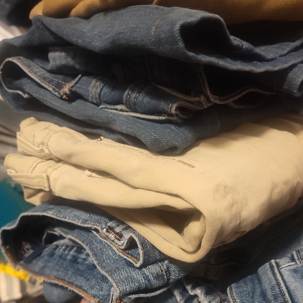 Stylish Blue and Beige Jeans